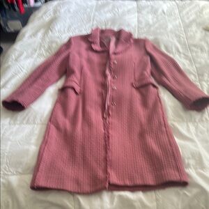 Alberta Ferretti Pink Textured Trench Coat